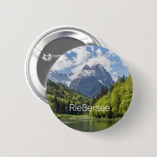 Riessersee Alps Garmisch Partenkirchen Bayern Button (Vorne & Hinten)