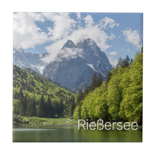 Riessersee Alps Garmisch Partenkirchen Bayern Fliese (Vorderseite)