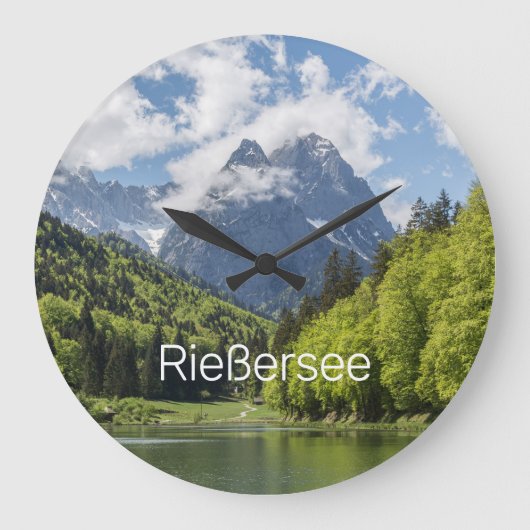 Riessersee Alps Garmisch Partenkirchen Bayern Große Wanduhr (Vorderseite)