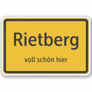 Rietberg Aufkleber Sticker Autoaufkleber
