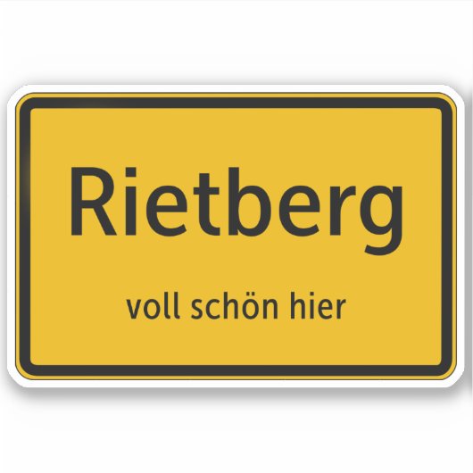 Rietberg Aufkleber Sticker Autoaufkleber (Vorderseite)