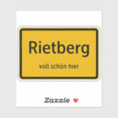 Rietberg Aufkleber Sticker Autoaufkleber (Blatt)