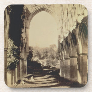 Rievaulx Abtei, Nordyorkshire, 1854 (Sepia-Foto Getränkeuntersetzer