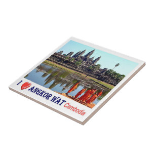 Rif. KH Kambodscha, Angkor Wat, I Liebe, Fliese