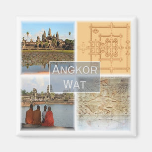 Rif. KH * Kambodscha, Angkor Wat, Kühlschrank Magnet