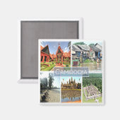 Rif. KH *Kambodscha, Angkor Wat, Phonom Penh, Kühl Magnet (Vorderseite/Rückseite)