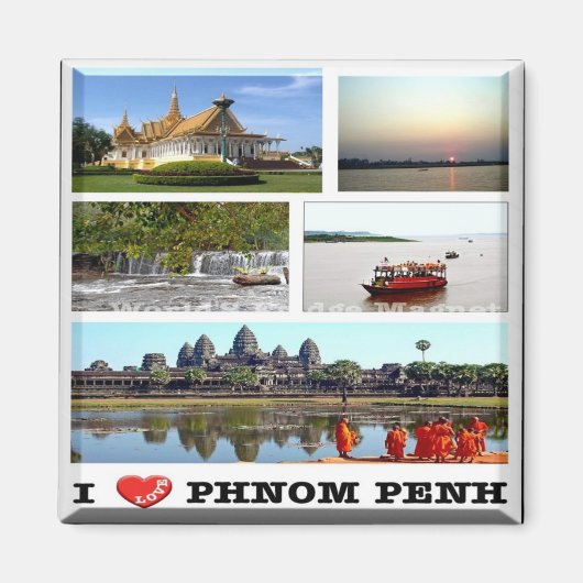 Rif. KH Kambodscha, Phnom Penh, I Liebe, Magnet (Vorne)
