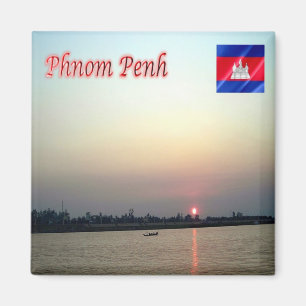 Rif. KH Kambodscha Sonnenaufgang in Phnom Penh Magnet