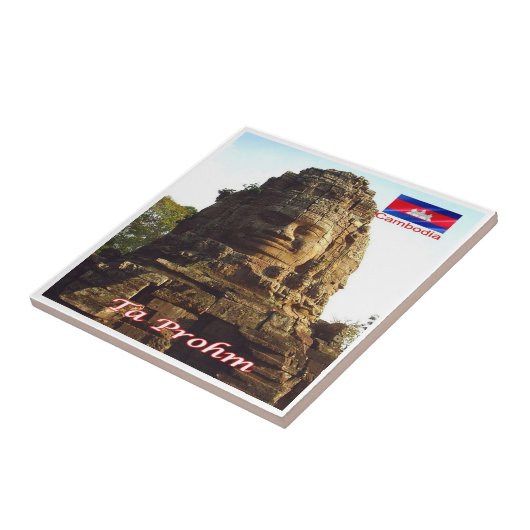 Rif. KH Kambodscha, Ta Prohm Fliese (Seite)