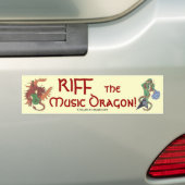 Riff der Musik-Drache Autoaufkleber (Auf Auto)