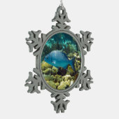 Riff-Fische Schneeflocken Zinn-Ornament (Links)