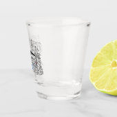 Riff-Haifisch-Silhouette Schnapsglas (Rechts)