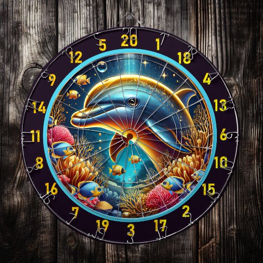 Riff Harmony Dolphin Dartboard Fun Dartscheibe