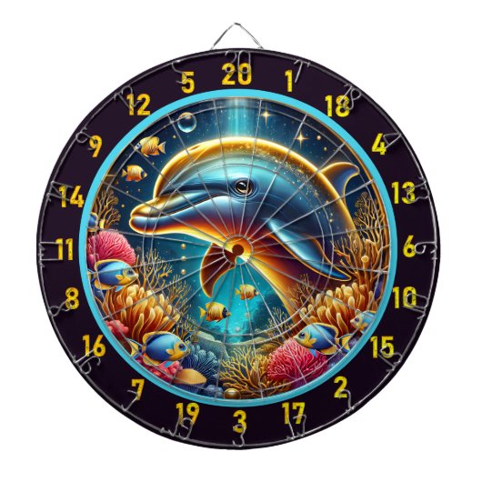 Riff Harmony Dolphin Dartboard Fun Dartscheibe (vorne)