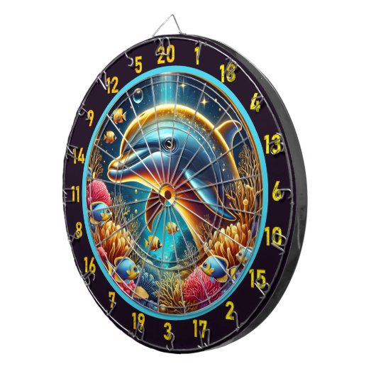 Riff Harmony Dolphin Dartboard Fun Dartscheibe (Vorderseite rechts)