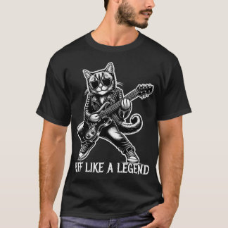Riff like a Legend - Coole Katze Gitarre spielen T-Shirt