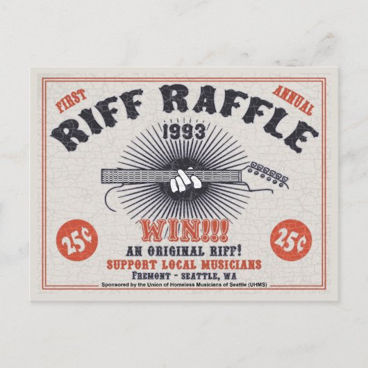 Riff Raffle Postkarte (Vorderseite)