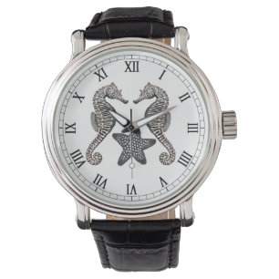 Riff-Seepferde mit Starfish-Uhr Armbanduhr
