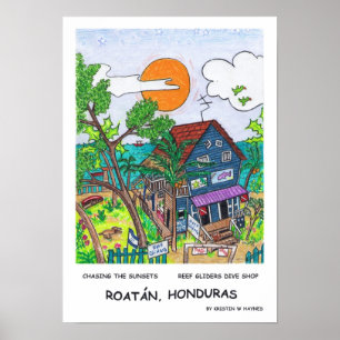 Riff-Segelflugzeug-Plakat Poster