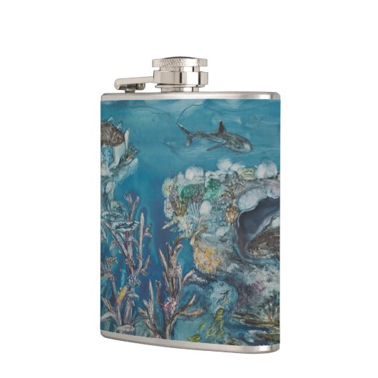 Riff-Vinyl eingewickelte Flasche Flachmann (Links)