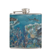 Riff-Vinyl eingewickelte Flasche Flachmann (Vorderseite)