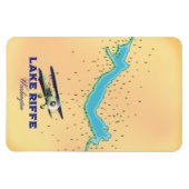 Riffe Lake Washington Map Magnet (Horizontal)