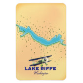 Riffe Lake Washington Map Magnet (Vertikal)