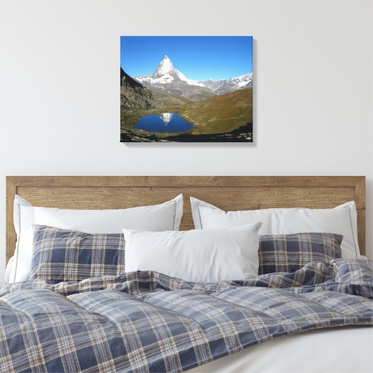 Riffelsee Matterhorn Reflection Leinwanddruck (Insitu (Schlafzimmer))