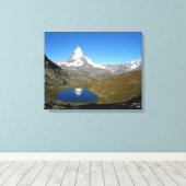 Riffelsee Matterhorn Reflection Leinwanddruck (Insitu (Holzboden))