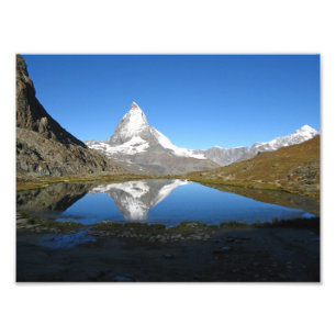 Riffelsee Matterhorn Reflektion Foto Paper