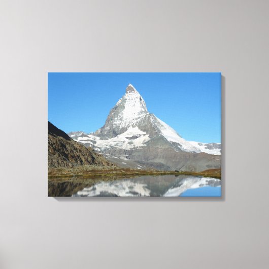 Riffelsee und Matterhorn Leinwanddruck (Vorderseite)