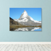 Riffelsee und Matterhorn Leinwanddruck (Insitu (Holzboden))