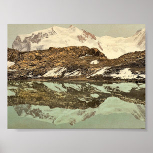 Riffelsee und Monte Rosa, Wallis, Alpen, Schweiz Poster