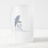 Riffhai Mattglas Bierglas (Vorderseite Links)