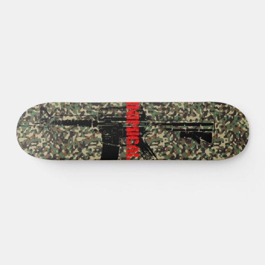 Rifle inimical Camouflage Skateboard (Horizontal)