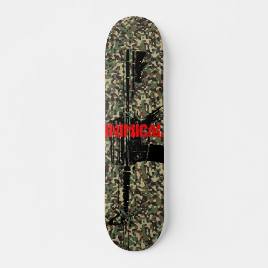 Rifle inimical Camouflage Skateboard (Vorne)