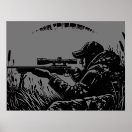 Rifle Jagd Fanatics Black & Gray | Poster