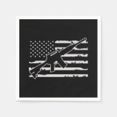 Rifle Weapon American Flag Serviette (Vorderseite)
