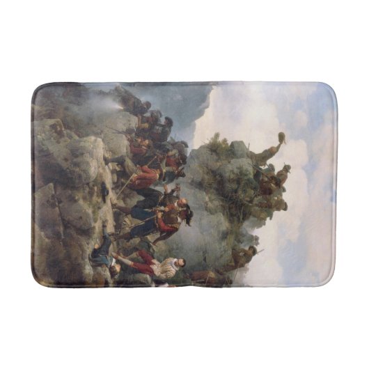 Riflemen verteidigen einen Bergpass (Karl Lessing) Badematte (Vorderseite)