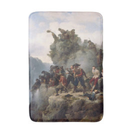 Riflemen verteidigen einen Bergpass (Karl Lessing) Badematte