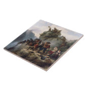 Riflemen verteidigen einen Bergpass (Karl Lessing) Fliese (Seite)