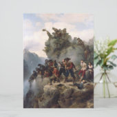 Riflemen verteidigen einen Bergpass (Karl Lessing) Karte (Stehend Vorderseite)