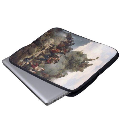 Riflemen verteidigen einen Bergpass (Karl Lessing) Laptopschutzhülle (Vorne Knopf)