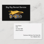 Rig Construction Rental Service Visitenkarte (Vorne/Hinten)