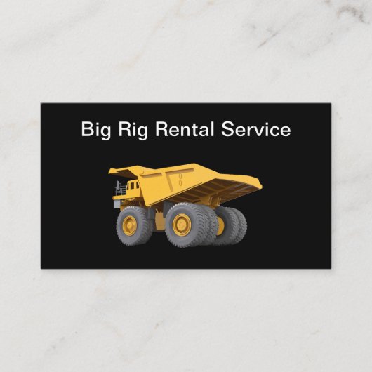 Rig Construction Rental Service Visitenkarte (Vorderseite)