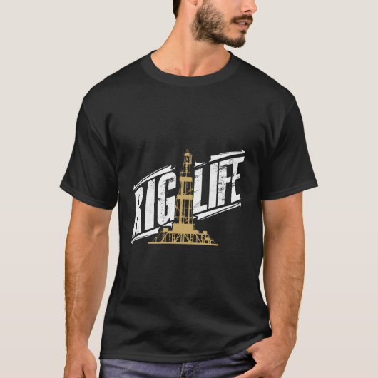 Rig Life Roughneck Ölfeld für Rig Hands T-Shirt (Vorderseite)