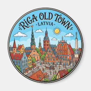 Riga Altstadt Lettland Magnet