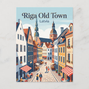 Riga Altstadt Lettland Postkarte