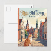 Riga Altstadt Lettland Postkarte (Vorne/Hinten)