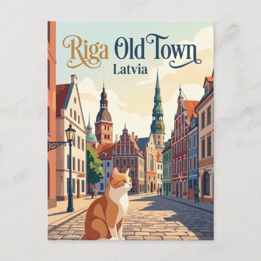 Riga Altstadt Lettland Postkarte (Vorderseite)